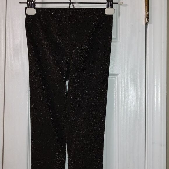 Aeropostale black with gold glitter slimmer leggings tights  Sz Xs - Picture 6 of 6